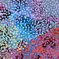 Aboriginal Artwork by Margaret Nangala Gallagher, Yankirri Jukurrpa (Emu Dreaming), 30x30cm