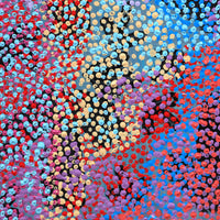 Aboriginal Artwork by Margaret Nangala Gallagher, Yankirri Jukurrpa (Emu Dreaming), 30x30cm