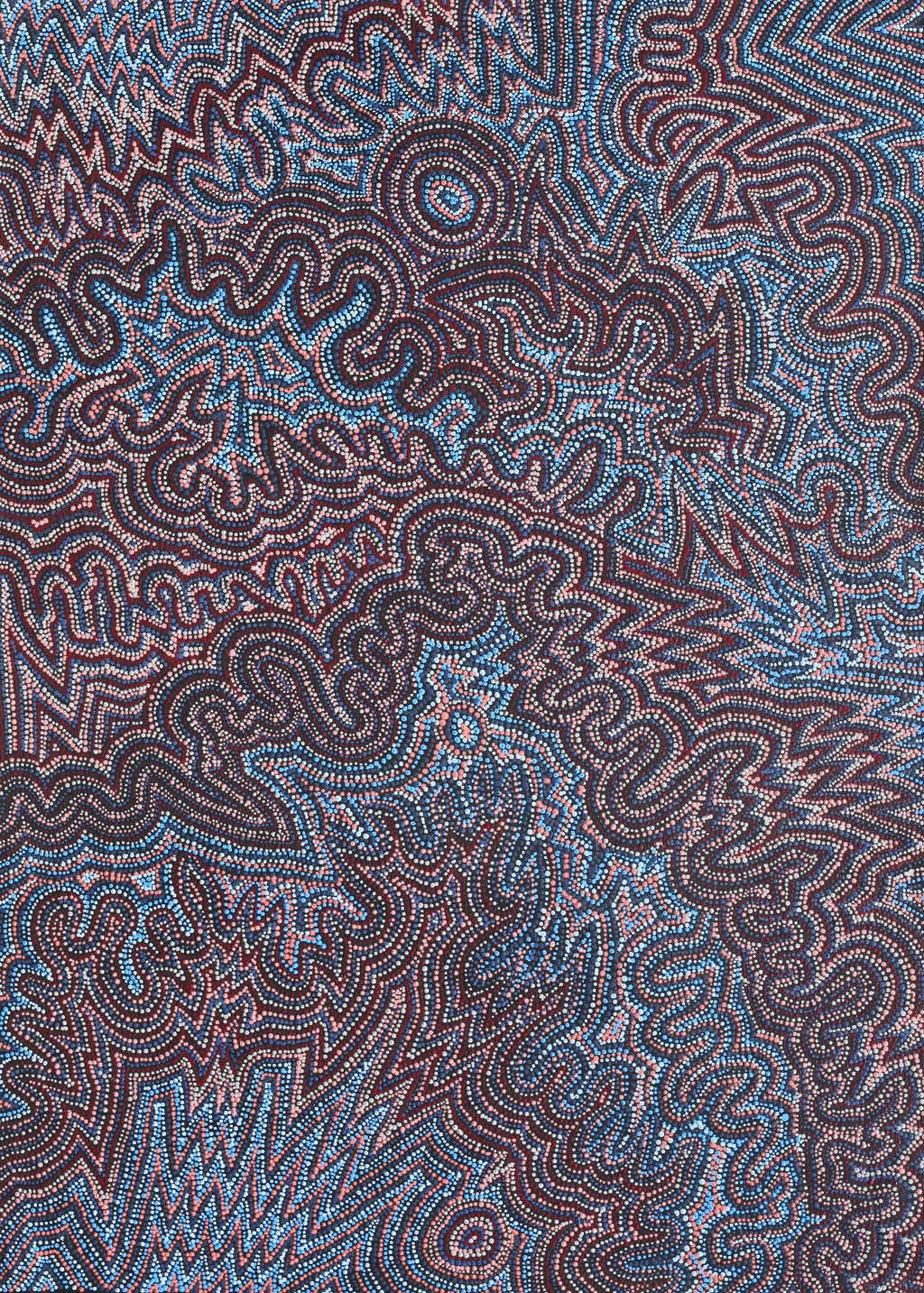 Aboriginal Artwork by Margaret Napangardi Lewis, Mina Mina Dreaming - Ngalyipi, 107x76cm
