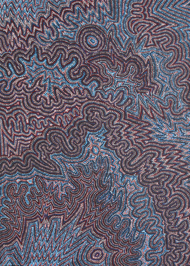 Aboriginal Artwork by Margaret Napangardi Lewis, Mina Mina Dreaming - Ngalyipi, 107x76cm