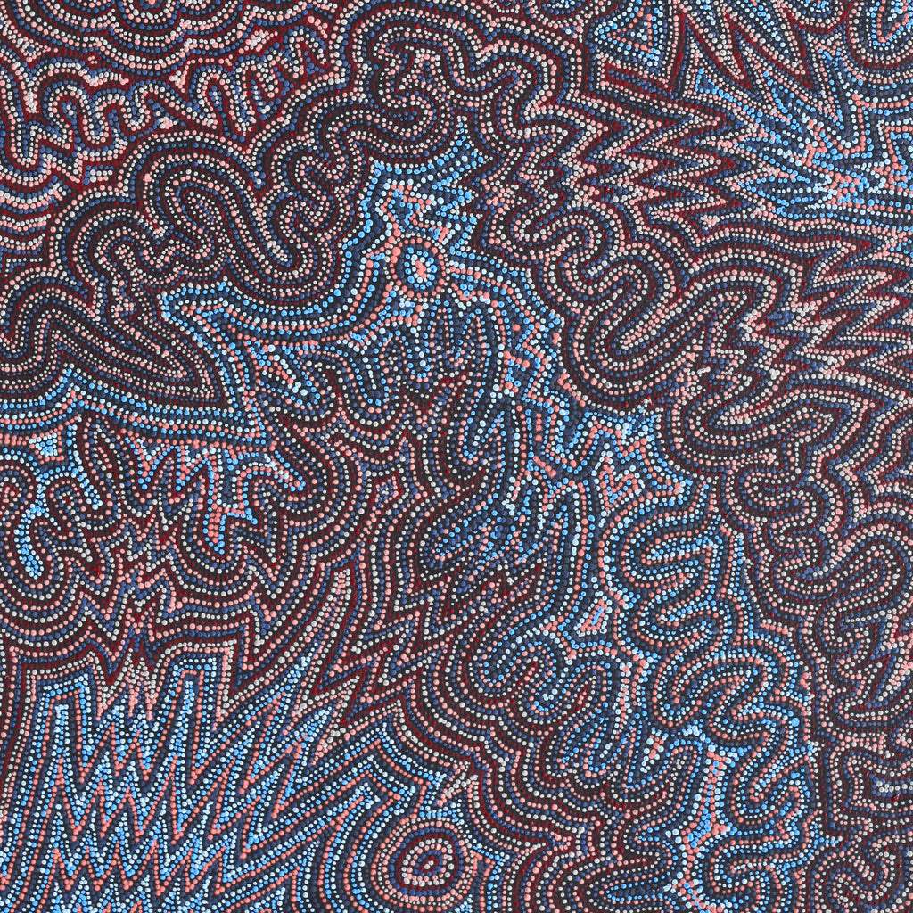 Aboriginal Artwork by Margaret Napangardi Lewis, Mina Mina Dreaming - Ngalyipi, 107x76cm