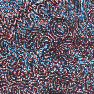Aboriginal Artwork by Margaret Napangardi Lewis, Mina Mina Dreaming - Ngalyipi, 107x76cm - ART ARK®
