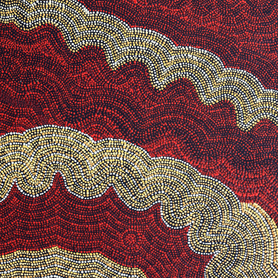 Aboriginal Artwork by Margaret Napangardi Lewis, Mina Mina Dreaming - Ngalyipi, 122x61cm