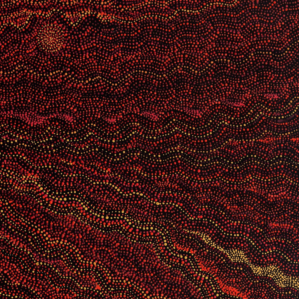 Aboriginal Artwork by Margaret Napangardi Lewis, Mina Mina Jukurrpa (Mina Mina Dreaming) - Ngalyipi, 122x91cm