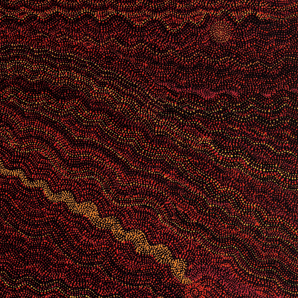 Aboriginal Artwork by Margaret Napangardi Lewis, Mina Mina Jukurrpa (Mina Mina Dreaming) - Ngalyipi,  122x91cm - ART ARK®