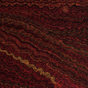 Aboriginal Artwork by Margaret Napangardi Lewis, Mina Mina Jukurrpa (Mina Mina Dreaming) - Ngalyipi,  122x91cm - ART ARK®
