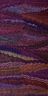 Aboriginal Artwork by Margaret Napangardi Lewis, Mina Mina Dreaming - Ngalyipi, 183x91cm