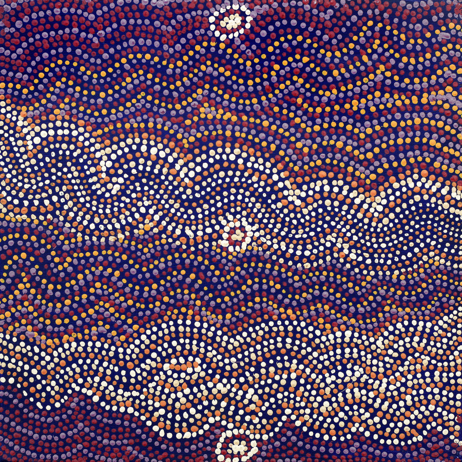 Aboriginal Artwork by Margaret Napangardi Lewis, Mina Mina Dreaming - Ngalyipi, 30x30cm