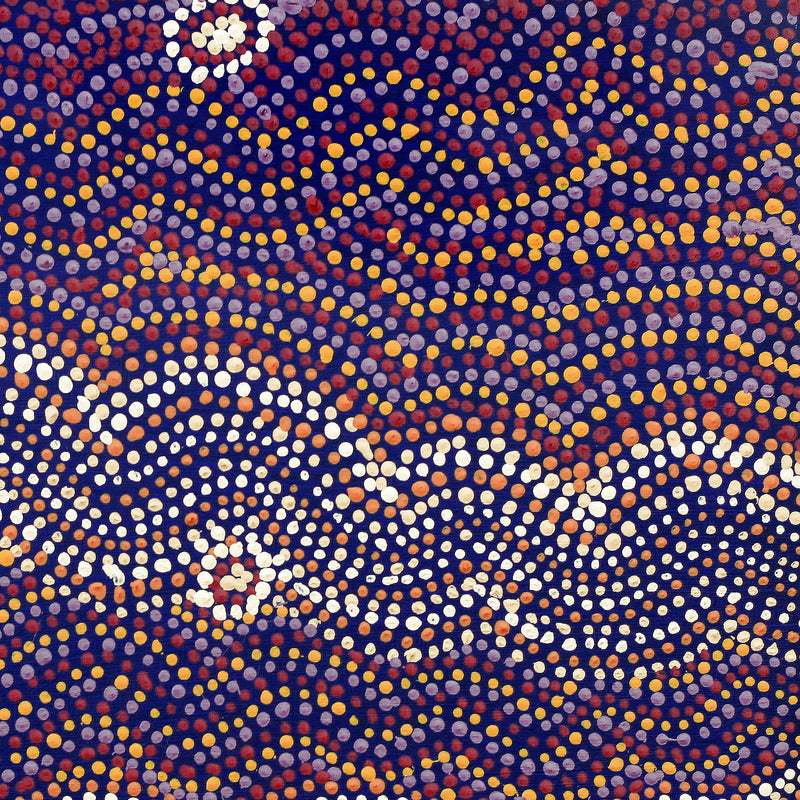 Aboriginal Artwork by Margaret Napangardi Lewis, Mina Mina Dreaming - Ngalyipi, 30x30cm