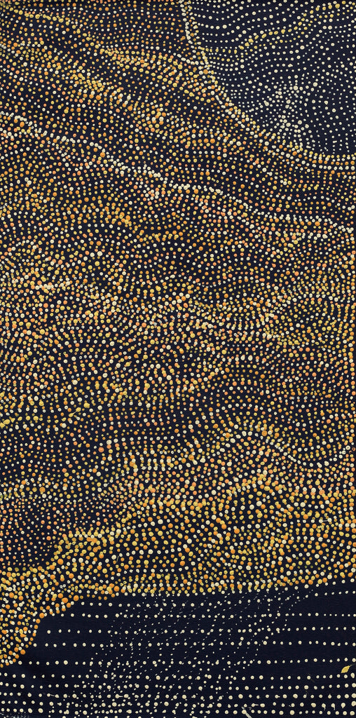 Aboriginal Artwork by Margaret Napangardi Lewis, Mina Mina Dreaming - Ngalyipi, 61x30cm - ART ARK®