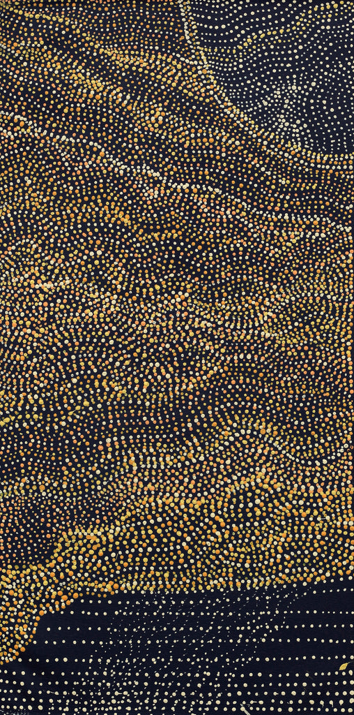 Aboriginal Artwork by Margaret Napangardi Lewis, Mina Mina Dreaming - Ngalyipi, 61x30cm