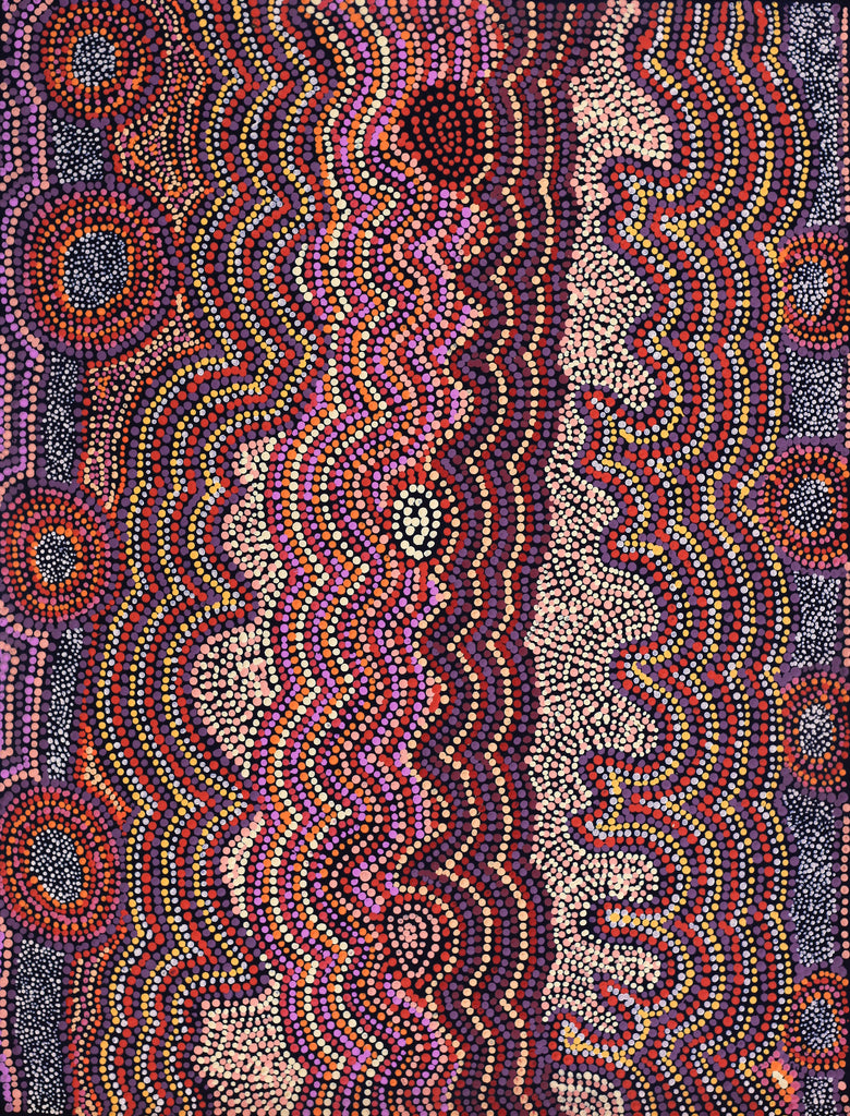 Aboriginal Artwork by Margaret Napangardi Lewis, Mina Mina Dreaming - Ngalyipi, 61x46cm