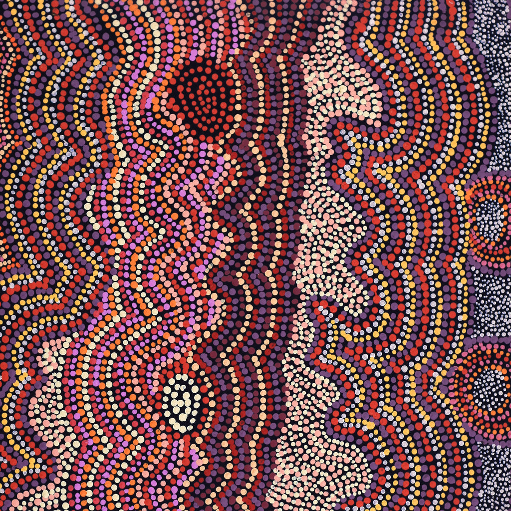Aboriginal Artwork by Margaret Napangardi Lewis, Mina Mina Dreaming - Ngalyipi, 61x46cm