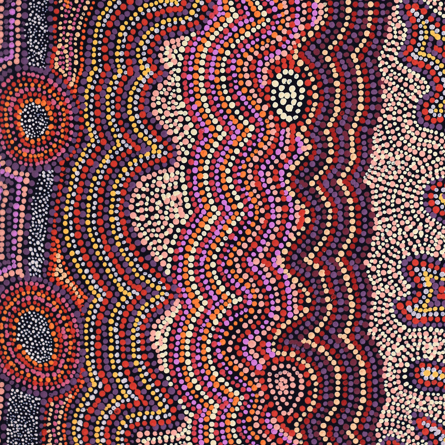 Aboriginal Artwork by Margaret Napangardi Lewis, Mina Mina Dreaming - Ngalyipi, 61x46cm