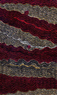 Aboriginal Artwork by Margaret Napangardi Lewis, Mina Mina Dreaming - Ngalyipi, 76x46cm