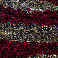 Aboriginal Artwork by Margaret Napangardi Lewis, Mina Mina Dreaming - Ngalyipi, 76x46cm