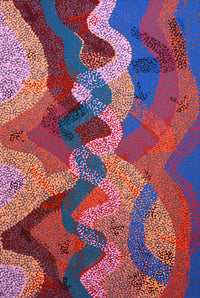 Aboriginal Artwork by Margaret Nangala Gallagher, Yankirri Jukurrpa (Emu Dreaming), 91x61cm