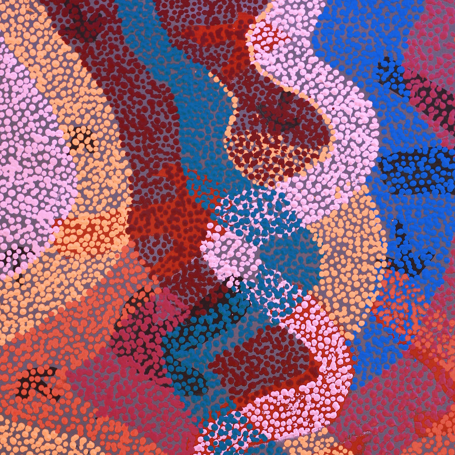 Aboriginal Artwork by Margaret Nangala Gallagher, Yankirri Jukurrpa (Emu Dreaming), 91x61cm