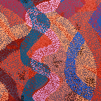 Aboriginal Artwork by Margaret Nangala Gallagher, Yankirri Jukurrpa (Emu Dreaming), 91x61cm
