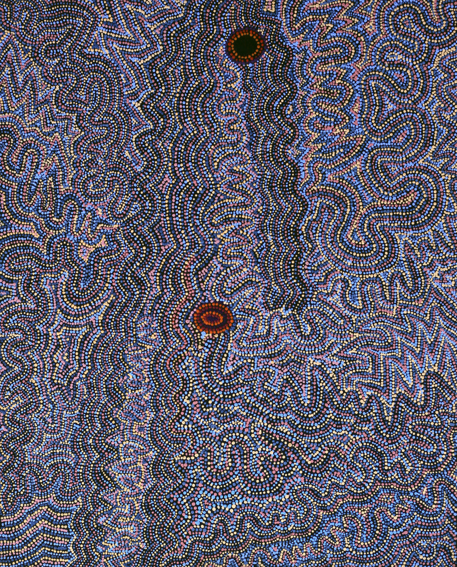 Aboriginal Artwork by Margaret Napangardi Lewis, Mina Mina Dreaming - Ngalyipi, 76x61cm