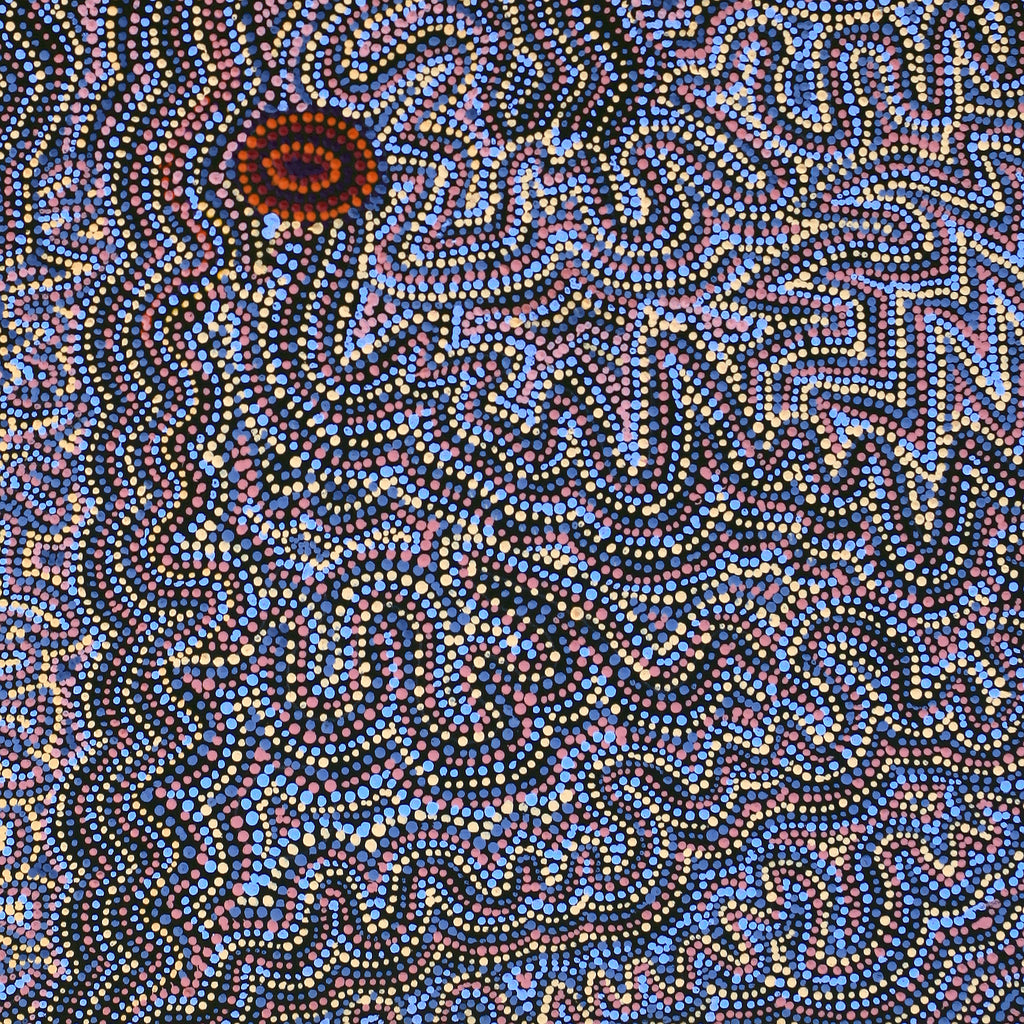Aboriginal Artwork by Margaret Napangardi Lewis, Mina Mina Dreaming - Ngalyipi, 76x61cm