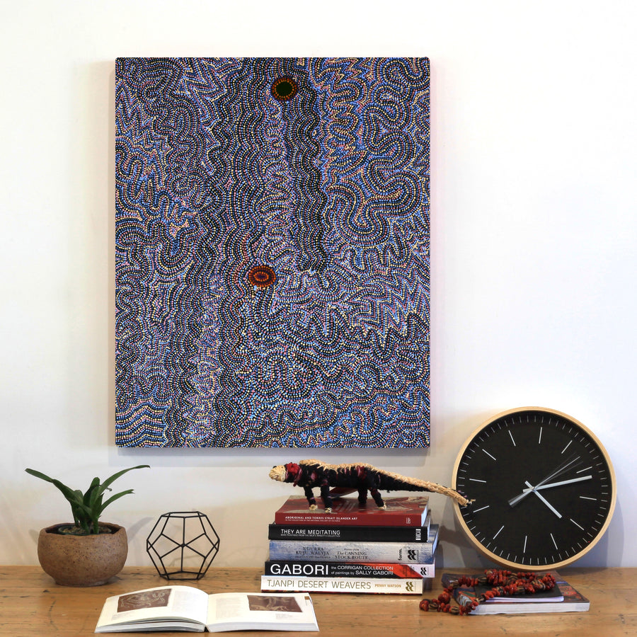 Aboriginal Artwork by Margaret Napangardi Lewis, Mina Mina Dreaming - Ngalyipi, 76x61cm