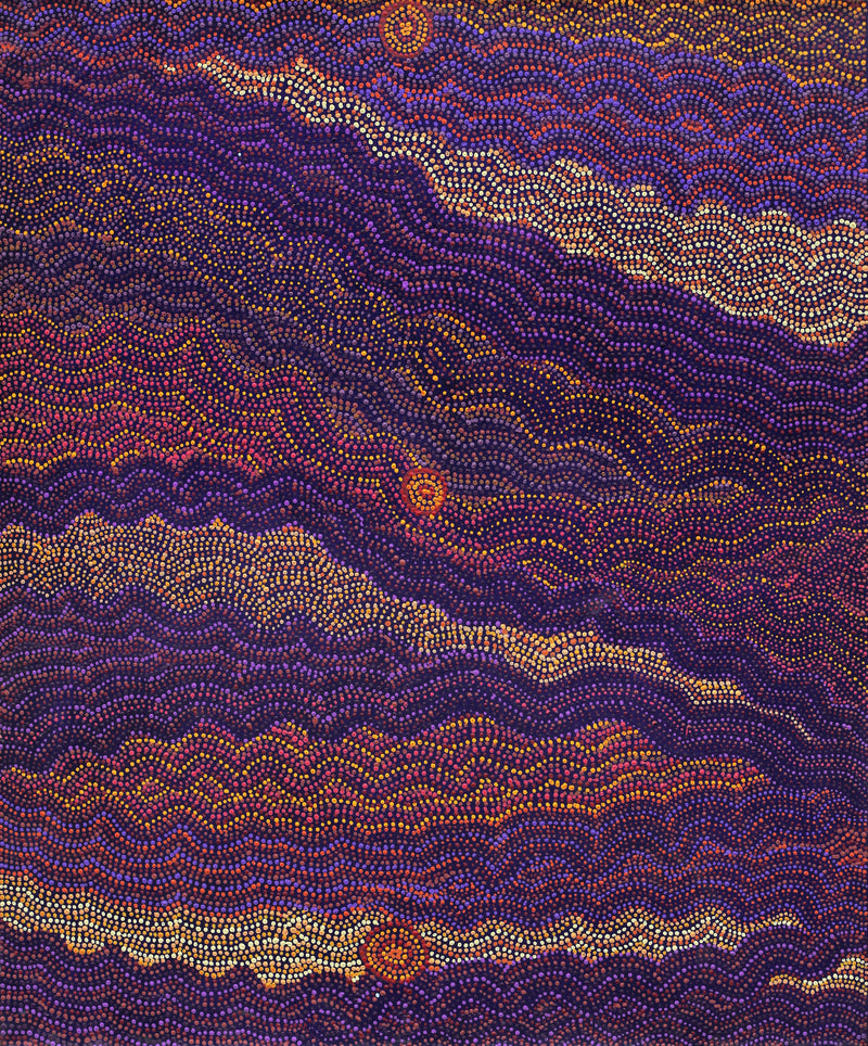 Aboriginal Artwork by Margaret Napangardi Lewis, Mina Mina Dreaming - Ngalyipi, 91x76cm