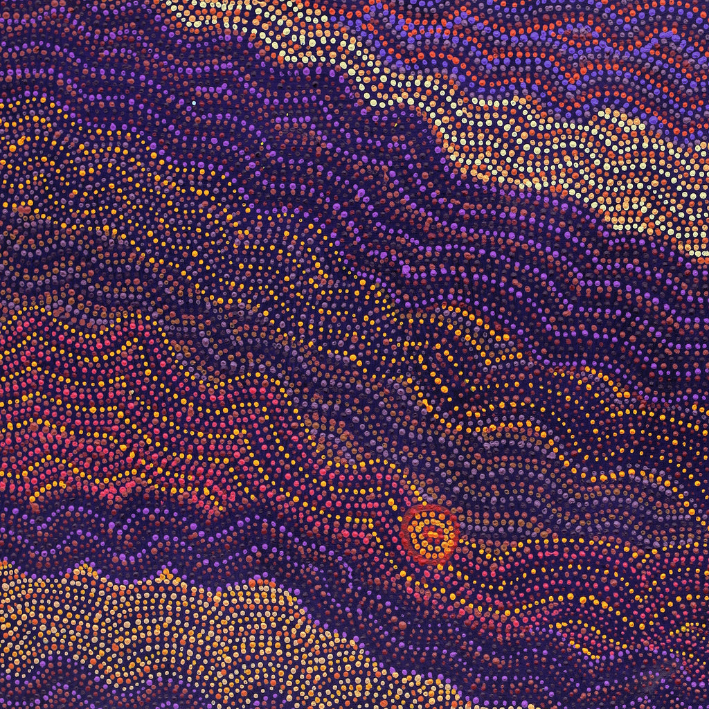 Aboriginal Artwork by Margaret Napangardi Lewis, Mina Mina Dreaming - Ngalyipi, 91x76cm