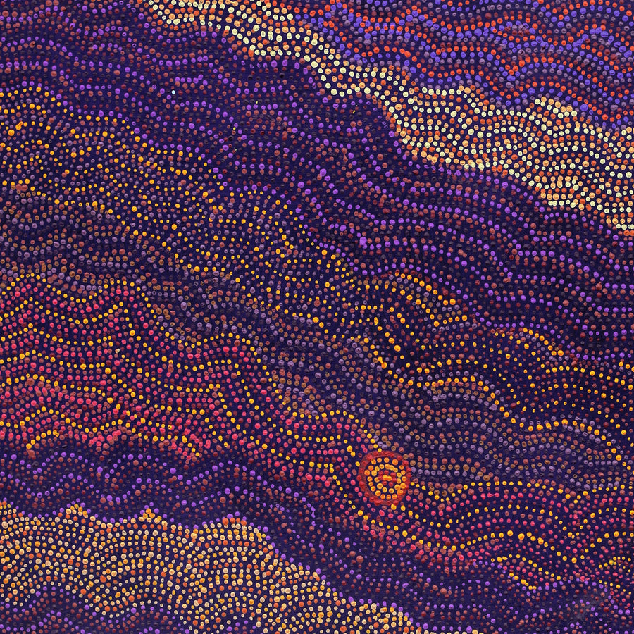 Aboriginal Artwork by Margaret Napangardi Lewis, Mina Mina Dreaming - Ngalyipi, 91x76cm
