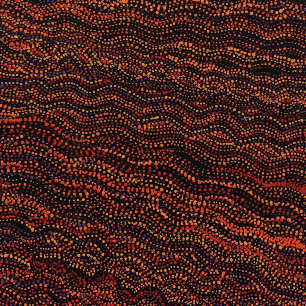Aboriginal Artwork by Margaret Napangardi Lewis, Mina Mina Jukurrpa (Mina Mina Dreaming) - Ngalyipi, 91x91cm