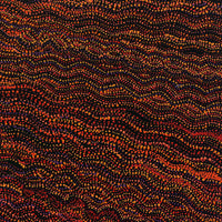 Aboriginal Artwork by Margaret Napangardi Lewis, Mina Mina Jukurrpa (Mina Mina Dreaming) - Ngalyipi, 91x91cm