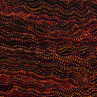 Aboriginal Artwork by Margaret Napangardi Lewis, Mina Mina Jukurrpa (Mina Mina Dreaming) - Ngalyipi, 91x91cm