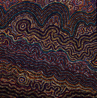 Aboriginal Artwork by Margaret Napangardi Lewis, Mina Mina Dreaming - Ngalyipi, 91x91cm