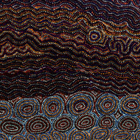 Aboriginal Artwork by Margaret Napangardi Lewis, Mina Mina Dreaming - Ngalyipi, 91x91cm