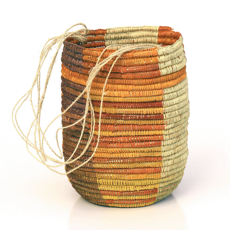 Aboriginal Artwork by Margaret Marrarrawuy Wanambi, Gapuwiyak - Woven Dilly Bag