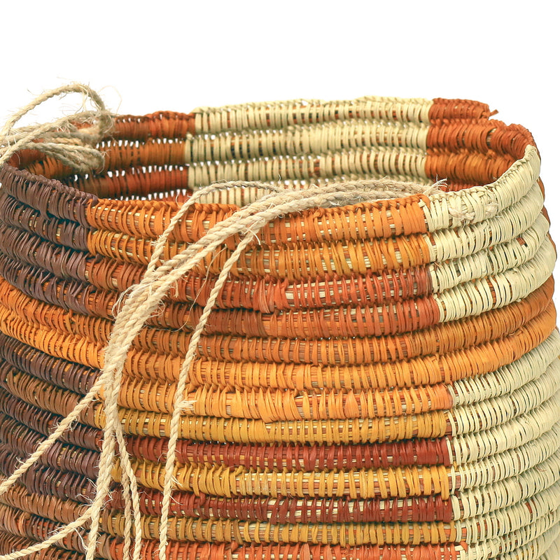 Aboriginal Artwork by Margaret Marrarrawuy Wanambi, Gapuwiyak - Woven Dilly Bag