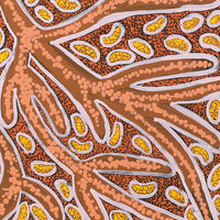 Aboriginal Artwork by Margarina Napanangka Miller, Lukarrara Jukurrpa, 40x40cm