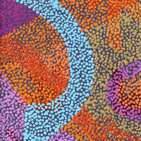 Aboriginal Artwork by Margaret Nangala Gallagher, Yankirri Jukurrpa (Emu Dreaming), 91x30cm