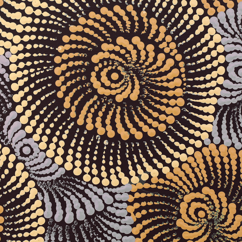 Aboriginal Artwork by Maria Nampijinpa Brown, Pamapardu Jukurrpa (Flying Ant Dreaming) - Warntungurru, 30x30cm