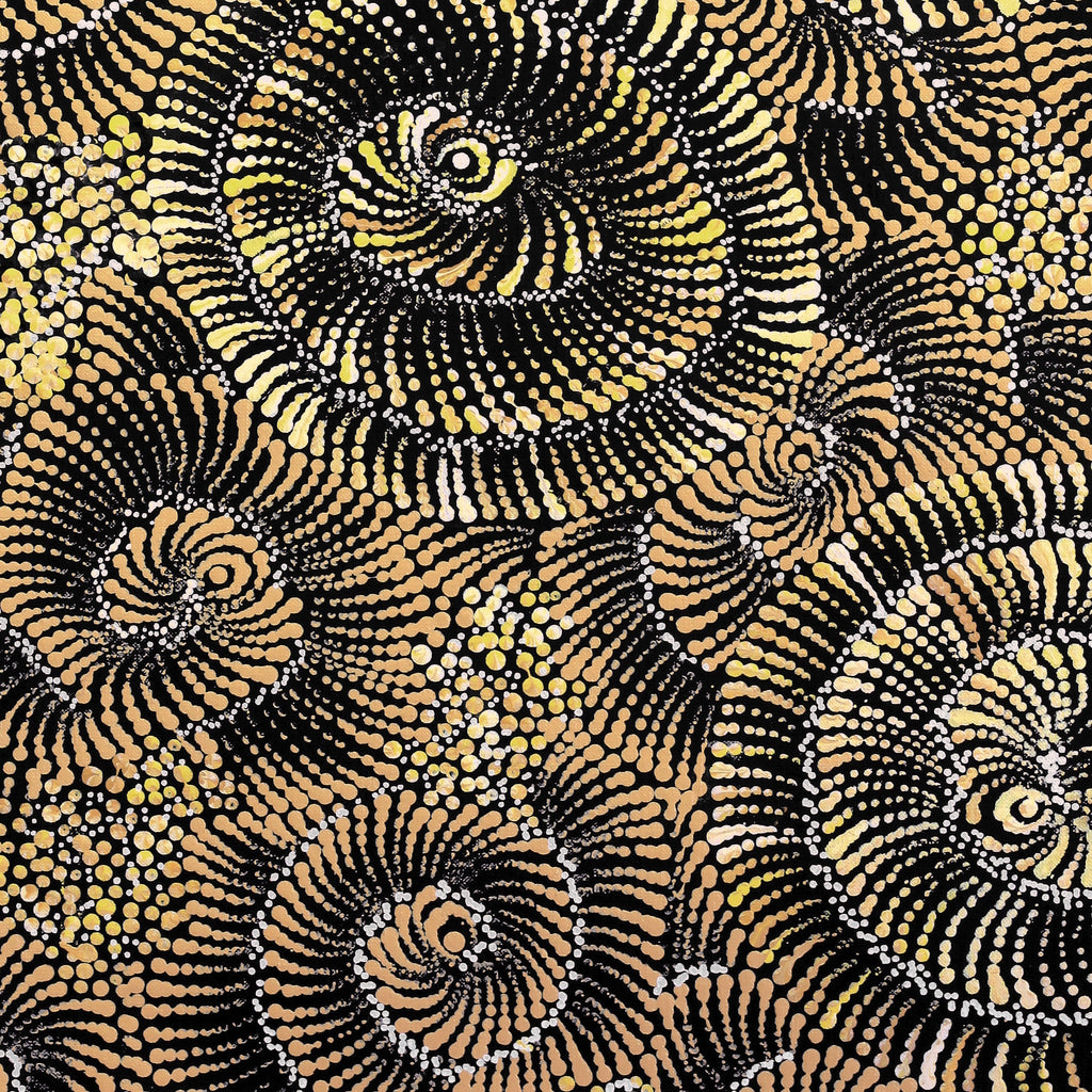 Aboriginal Artwork by Maria Nampijinpa Brown, Pamapardu Jukurrpa (Flying Ant Dreaming) - Warntungurru, 76x46cm