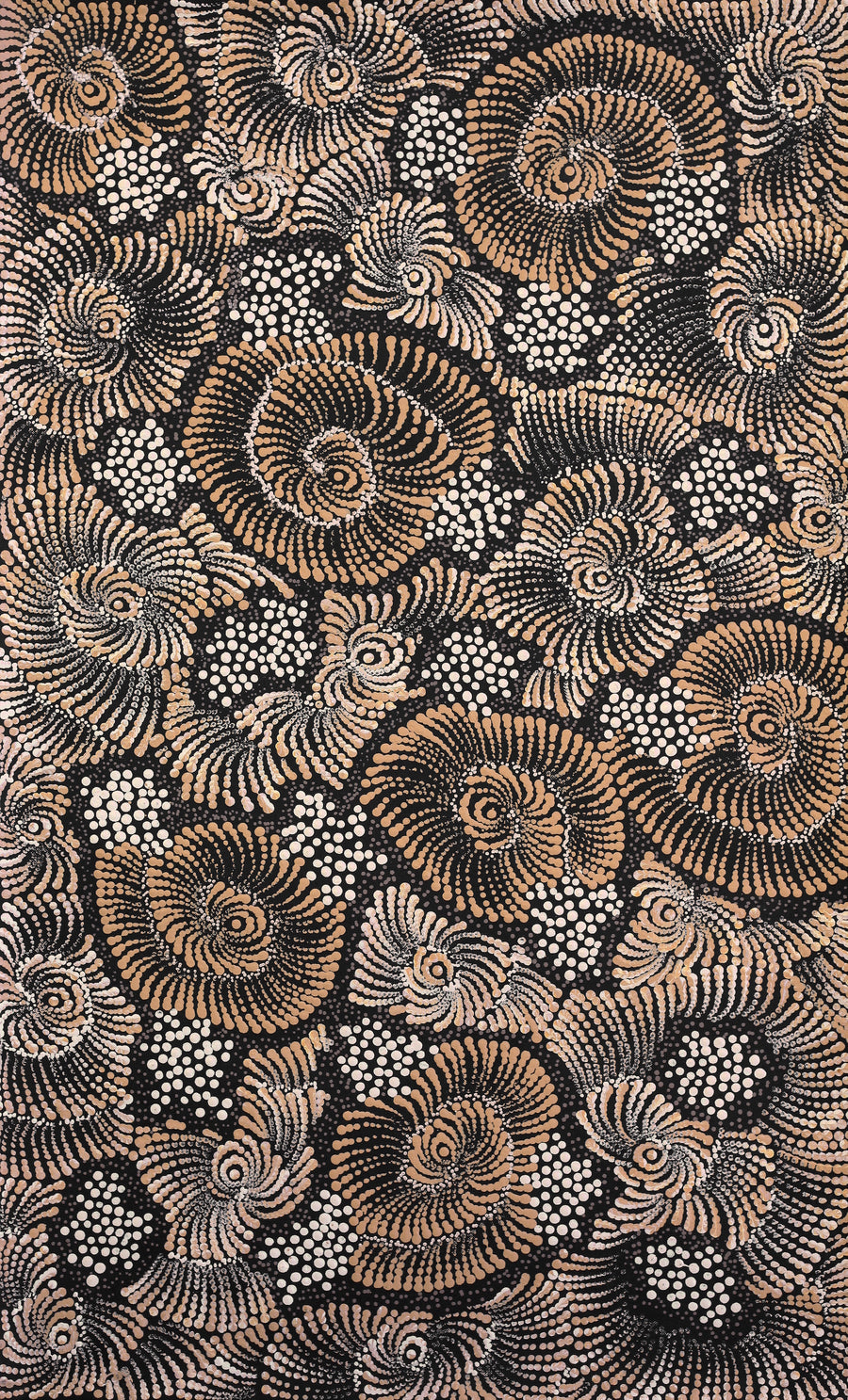 Aboriginal Artwork by Maria Nampijinpa Brown, Pamapardu Jukurrpa (Flying Ant Dreaming) - Warntungurru, 76x46cm