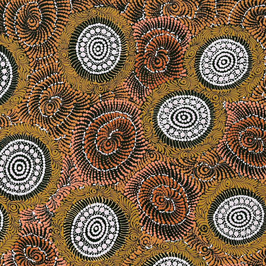 Aboriginal Artwork by Maria Nampijinpa Brown, Pamapardu Jukurrpa (Flying Ant Dreaming) - Warntungurru, 91x76cm