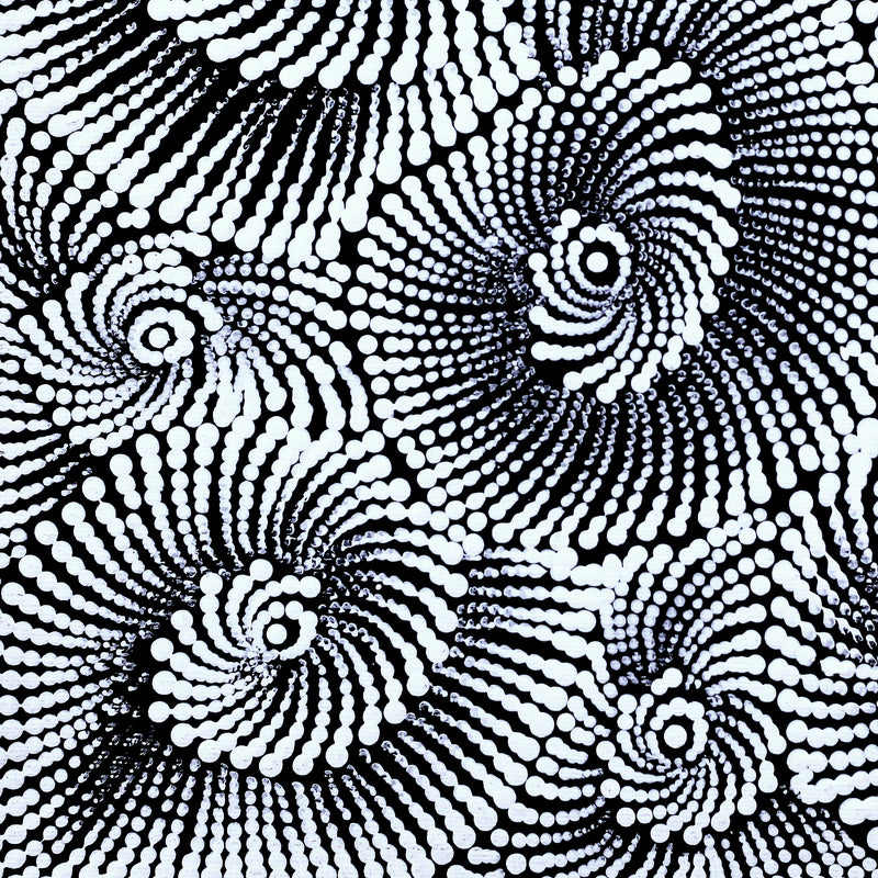 Aboriginal Artwork by Maria Nampijinpa Brown, Pamapardu Jukurrpa (Flying Ant Dreaming) - Warntungurru, 30x30cm