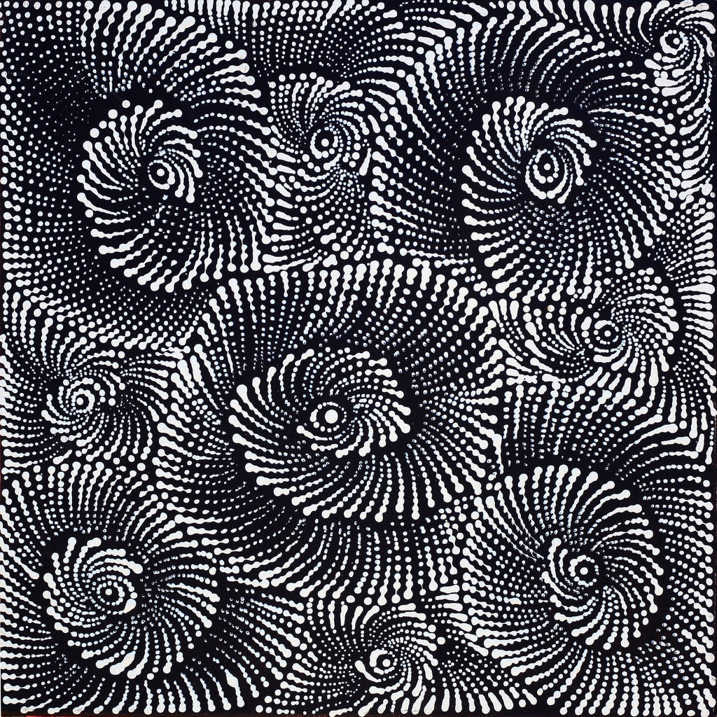 Aboriginal Artwork by Maria Nampijinpa Brown, Pamapardu Jukurrpa (Flying Ant Dreaming) - Warntungurru, 30x30cm