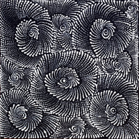 Aboriginal Artwork by Maria Nampijinpa Brown, Pamapardu Jukurrpa (Flying Ant Dreaming) - Warntungurru, 30x30cm