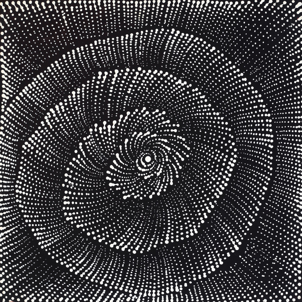Aboriginal Artwork by Maria Nampijinpa Brown, Pamapardu Jukurrpa (Flying Ant Dreaming) - Warntungurru, 30x30cm
