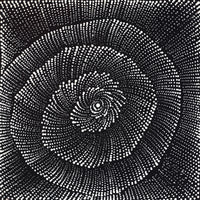 Aboriginal Artwork by Maria Nampijinpa Brown, Pamapardu Jukurrpa (Flying Ant Dreaming) - Warntungurru, 30x30cm