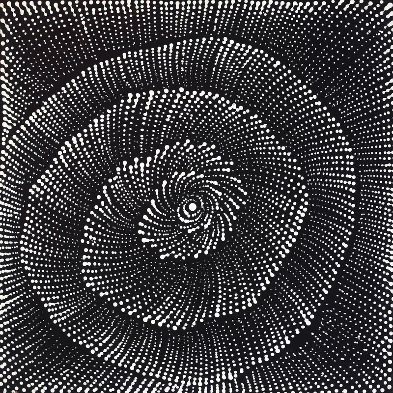 Aboriginal Artwork by Maria Nampijinpa Brown, Pamapardu Jukurrpa (Flying Ant Dreaming) - Warntungurru, 30x30cm