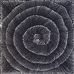 Aboriginal Art by Maria Nampijinpa Brown, Pamapardu Jukurrpa (Flying Ant Dreaming) - Warntungurru, 30x30cm - ART ARK®