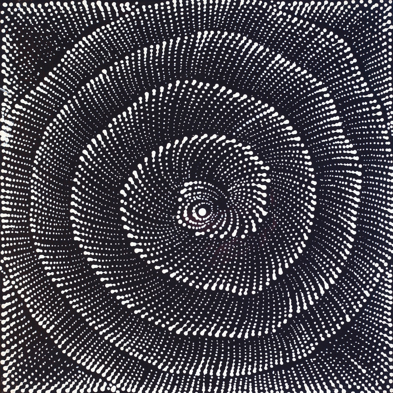 Aboriginal Artwork by Maria Nampijinpa Brown, Pamapardu Jukurrpa (Flying Ant Dreaming) - Warntungurru, 30x30cm